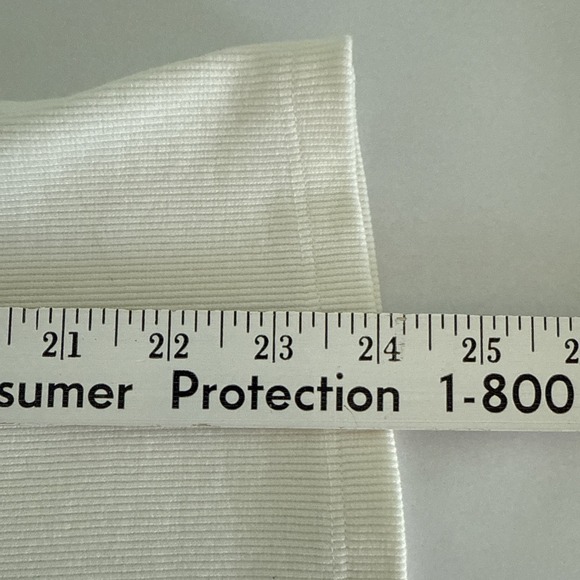 By Anthropologie Ruffled white Blouse Top Ribbed Long Sleeve L boho - Picture 8 of 8